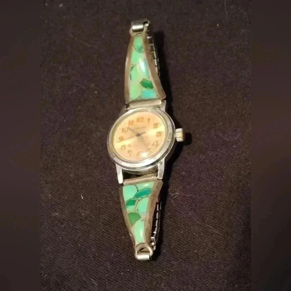 Robert & Jennie Dewa Zuni Native American Vintage watch tips